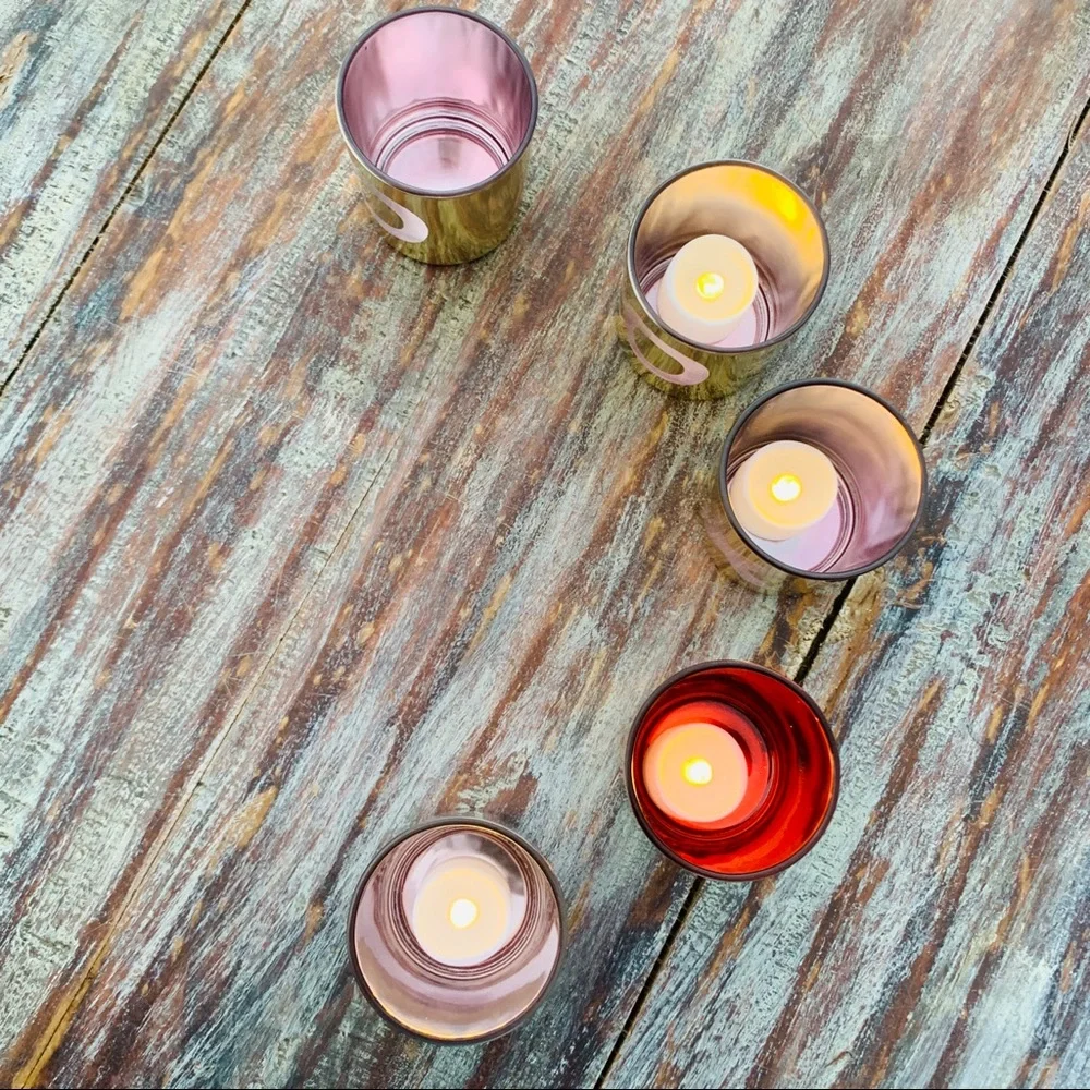 2pcs Gold Candle Holder Decor Party Glasses X O ❤️